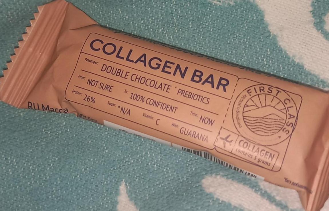 Фото - Батончик с высоким содержанием белка Двойной шоколад Collagen Bar