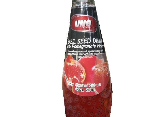 Фото - Напиток Basil Seed Drink базиликовый со вкусом Граната UNO Premium