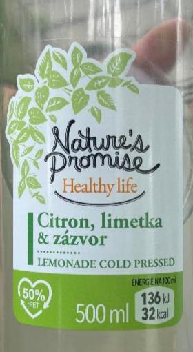 Фото - Лимонад холодного отжима Лимон-лайм-имбирь Limonada Nature's Promise