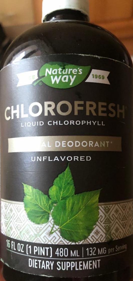 Фото - жидкий хлорофилл с ароматом мяты Chlorofresh Natures Way