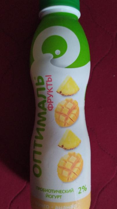 Фото - пробиотический йогурт 2% манго ананас Оптималь