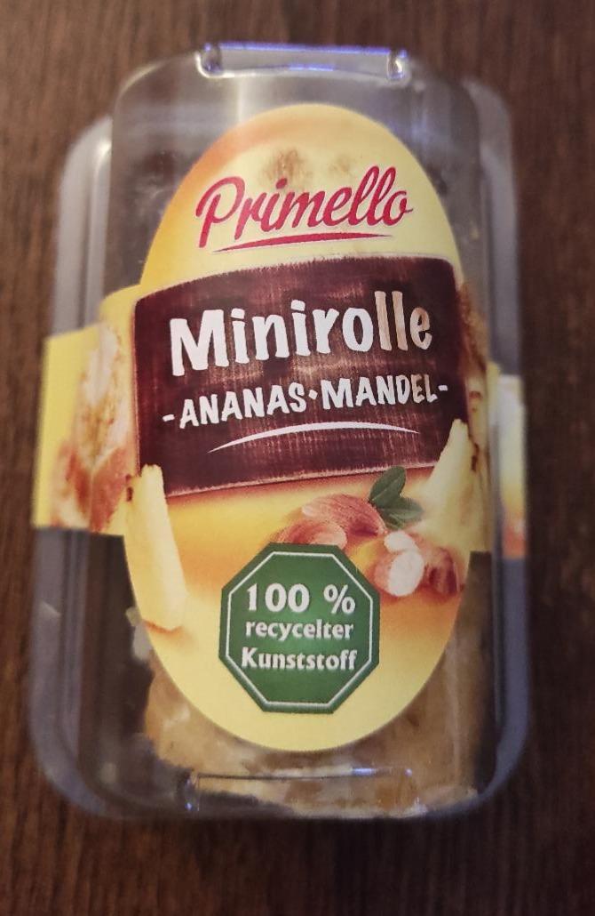 Фото - Рулет сырный 45% мини с ананасом и миндалем Primello