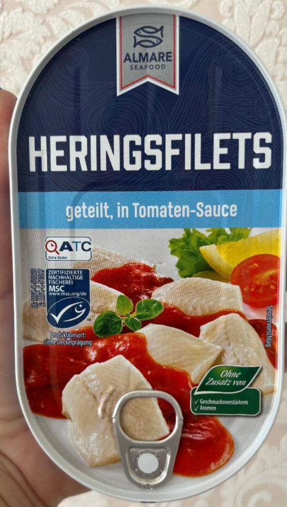 Фото - рыбная консерва в томатном соусе heringsfilets Almare Seafood
