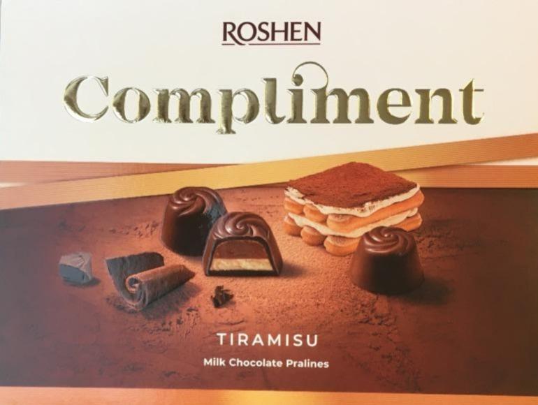 Фото - конфеты Compliment со вкусом Тирамису Roshen