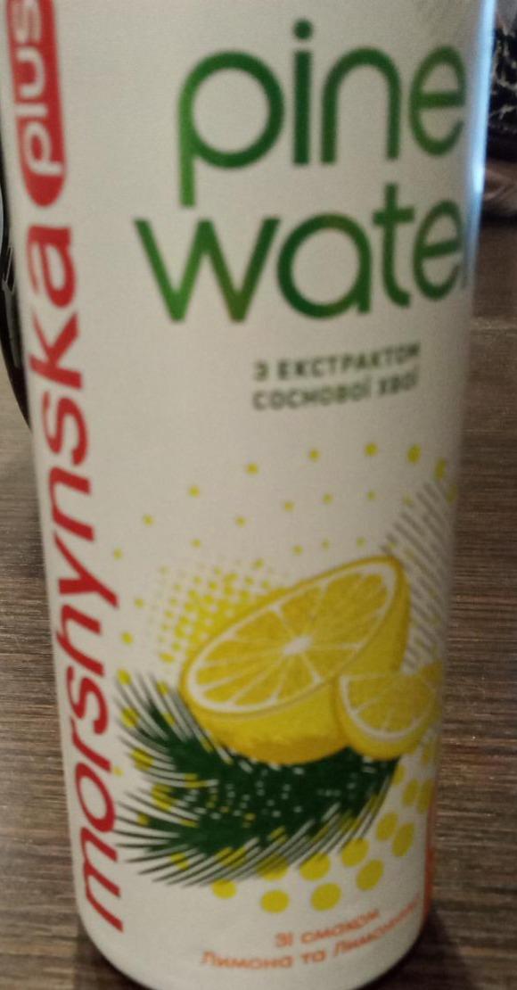 Фото - Напиток безалкогольный слабогазированный Лимон-Лимонник Pine Water Morshynska Моршинська