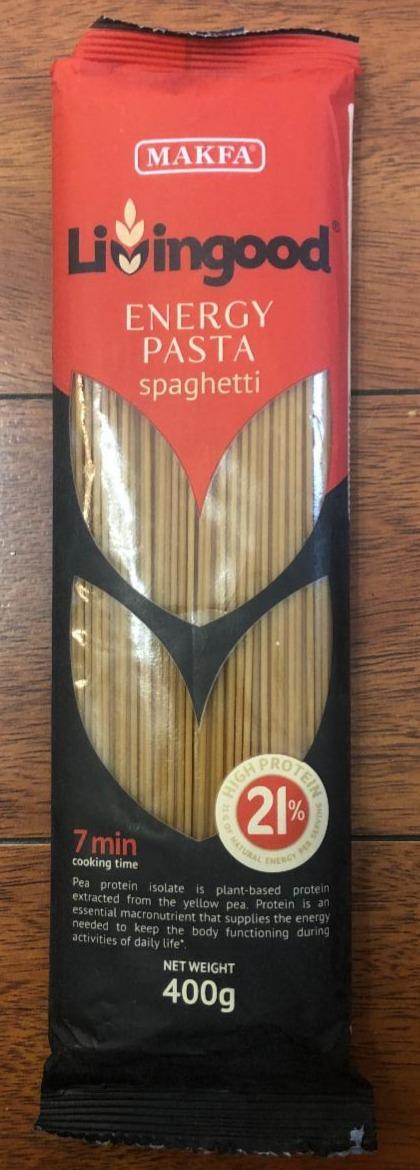 Фото - Спагетти высокобелковые Livingood Energy pasta Makfa