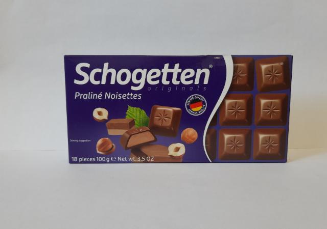 Фото - Шоколад молочный с начинкой из нуги Schogetten Praline Noisettes
