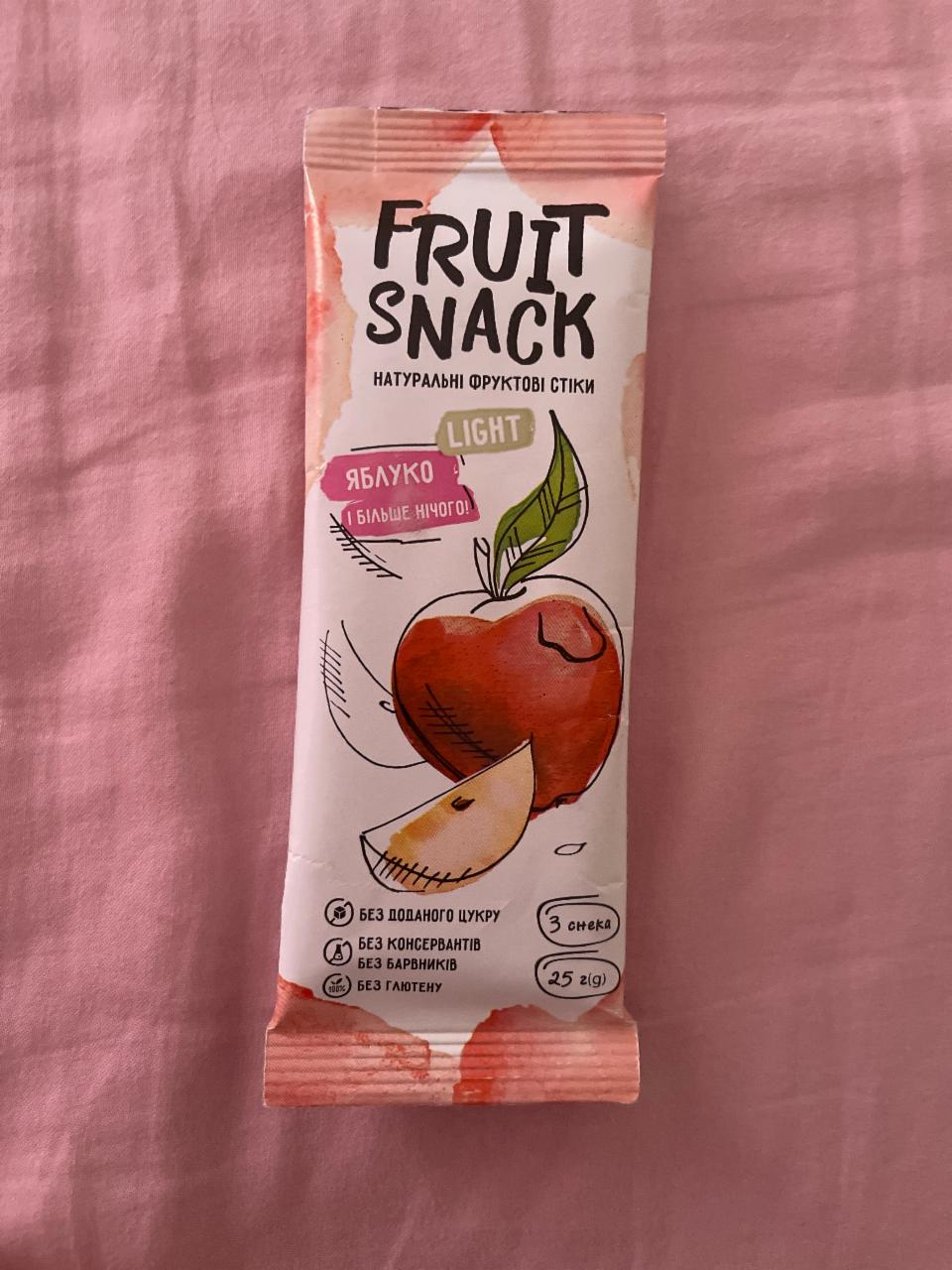Фото - Стики натуральные фруктовые Яблоко без сахара Fruit Snack