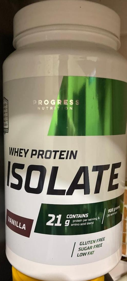 Фото - Протеин сывороточный изолят Ваниль Whey Protein Isolate Vanilla Progress Nutrition