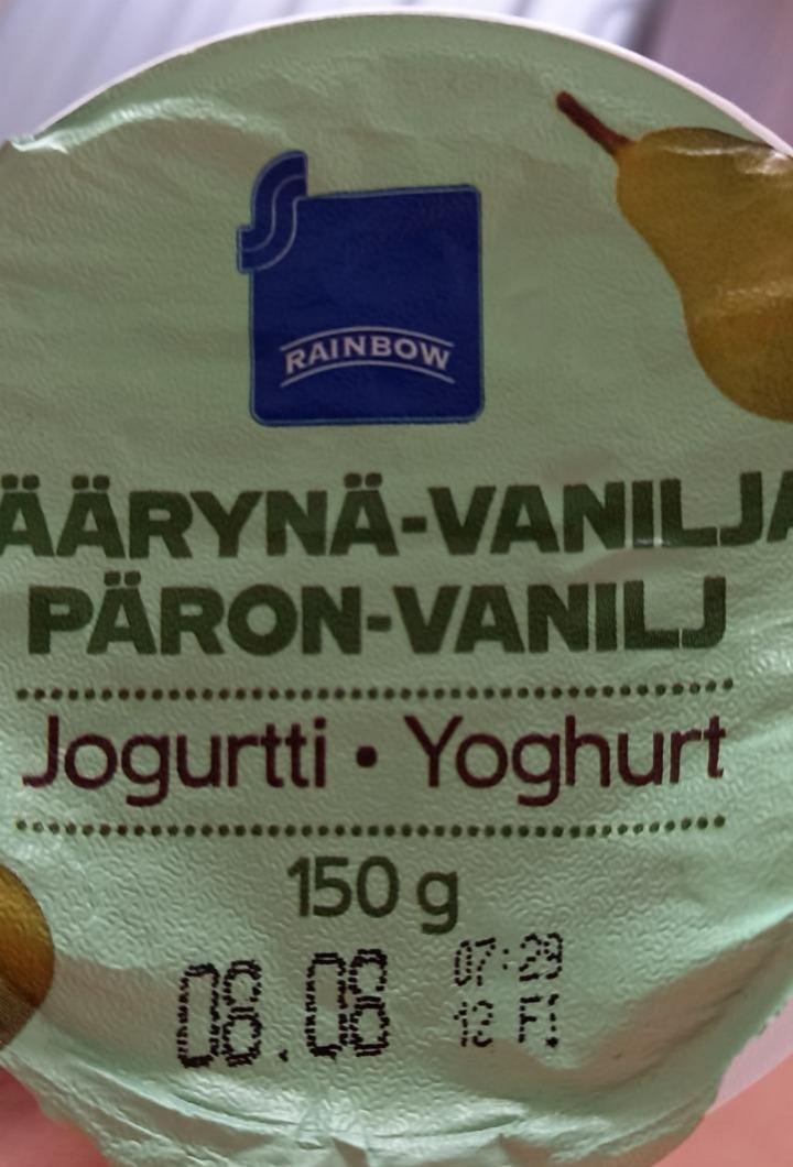 Фото - päärynä-vanilja jogurtti Rainbow