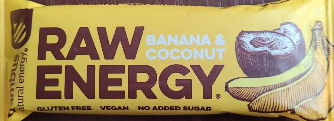 Фото - Raw Energy banana&coconut Bombus