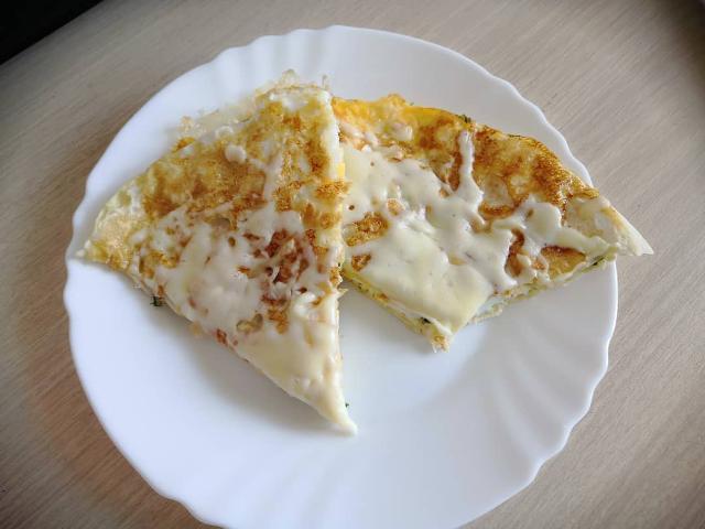 Фото - Лаваш с яйцом и сыром