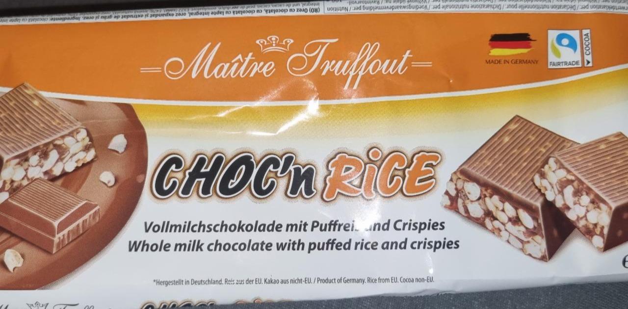 Фото - Шоколад с воздушным рисом Choc'n rice Maitre Truffout
