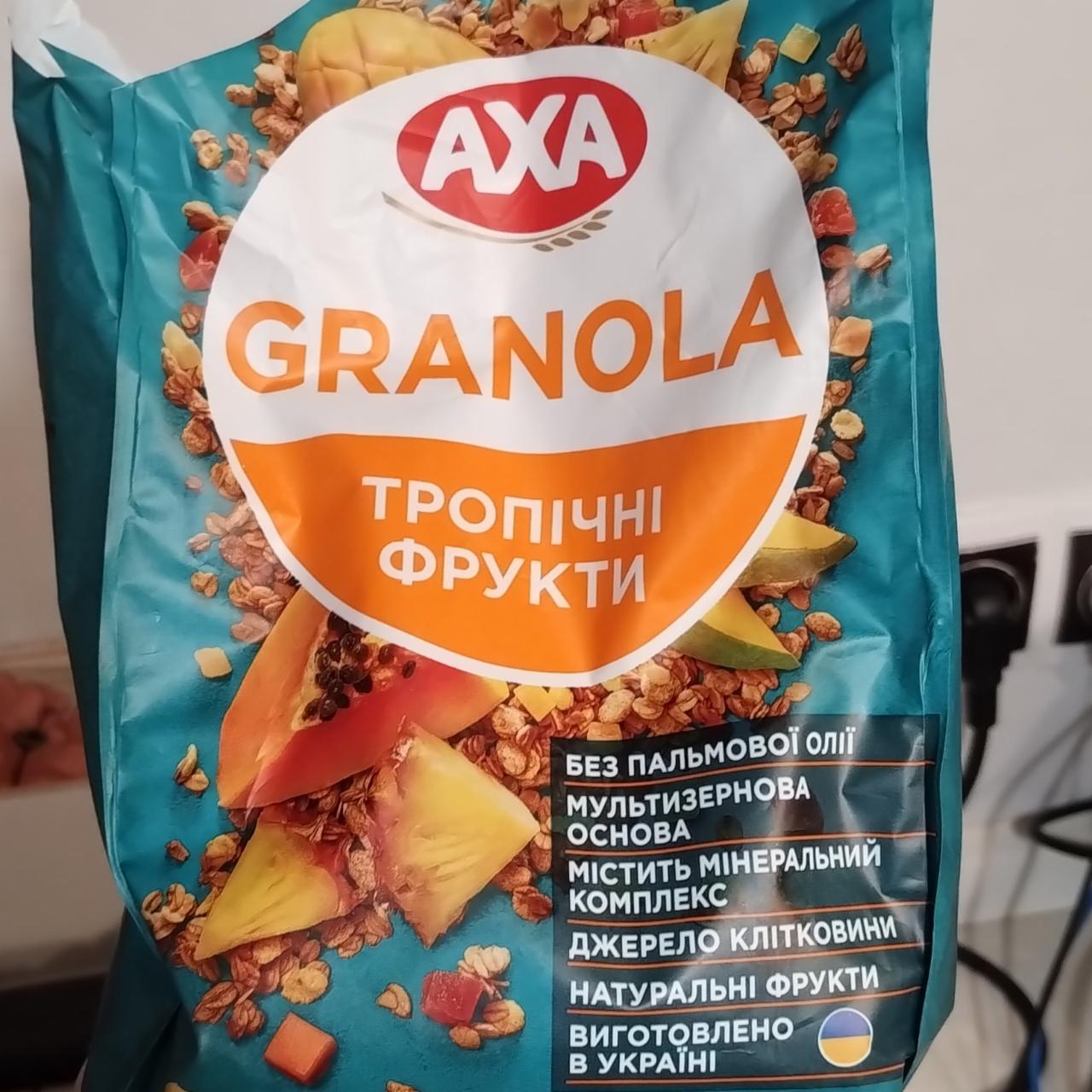 Фото - Гранола хрустящая тропические фрукты Granola Axa