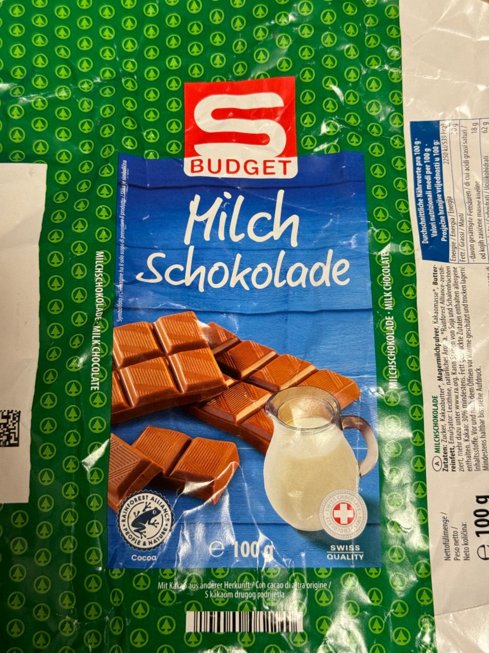 Фото - Milch Schokolade S Budget