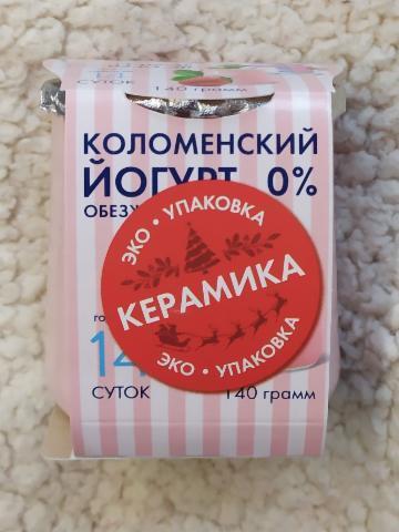 Фото - йогурт обезжиренный клубника Коломенский