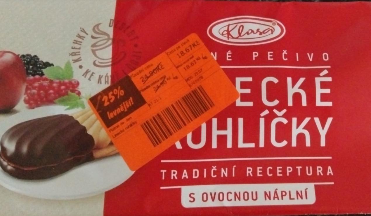 Фото - Печенье с фруктовой начинкой и шоколадной глазурью Linecké rohlíčky Klasa