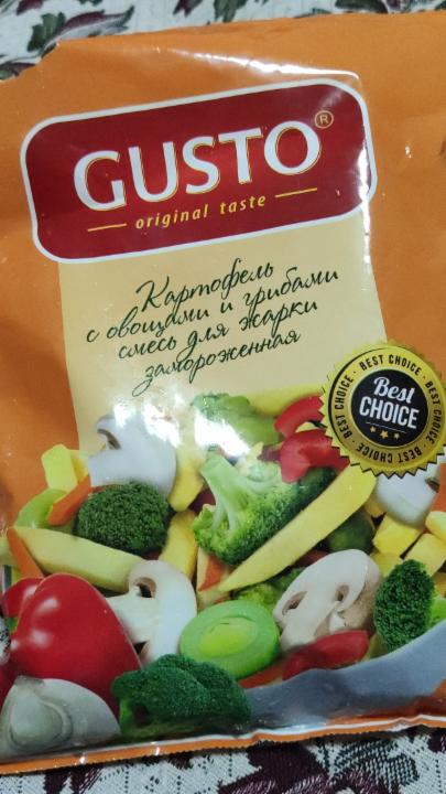 Фото - смесь для жарки замороженная кортофель с грибами и овощами Gusto