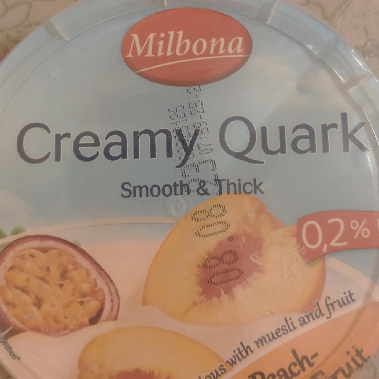 Фото - Мягкий творог Персик и Маракуйя Creamy Quark Peach Passion Fruit Milbona