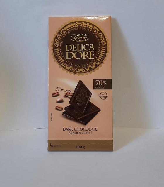 Фото - Темный шоколад с кофе 70% какао Delica Dore Excellent Baron