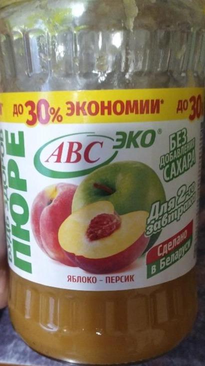 Фото - пюре яблочно-персиковое стерилизованное ABC
