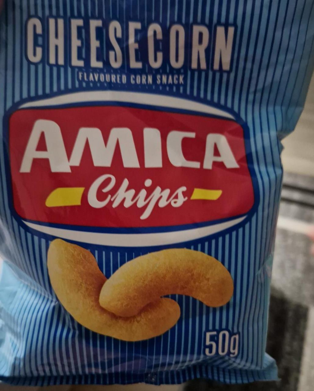 Фото - Снек кукурузный со вкусом сыра Amica Chips