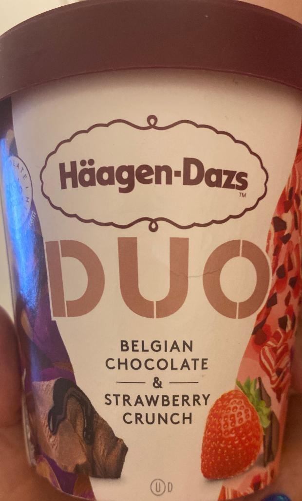 Фото - Мороженое Belgian Chocolate & Strawberry Crunch Häagen-Dazs