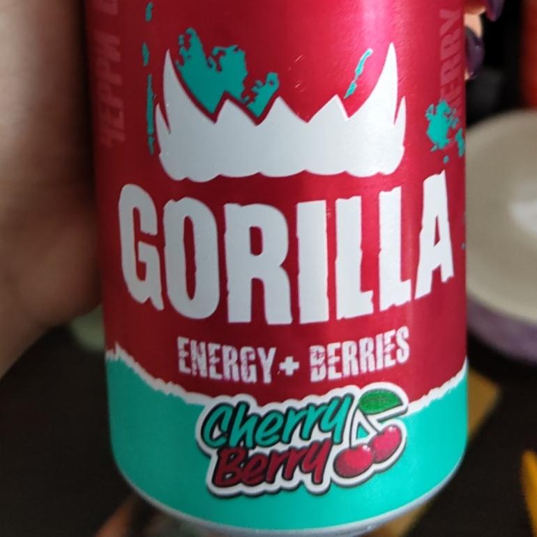 Фото - Напиток тонизирующий газированный Горилла черри берри cherry berry Gorilla