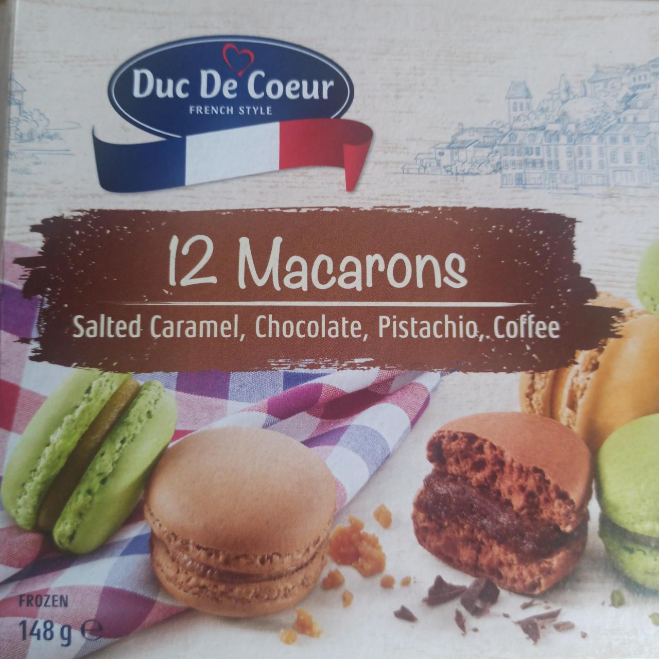 Фото - Macarons Salted caramel, Chocolate, Pistachio, Coffee Duc De Coeur