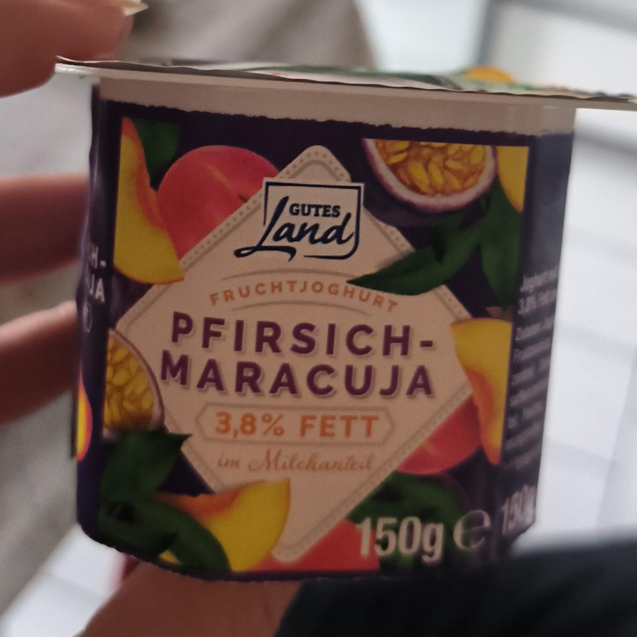 Фото - Йогурт протеиновый персик маракуйя High Protein joghurterzeugnis Pfirsich-Maracuja Gutes Land