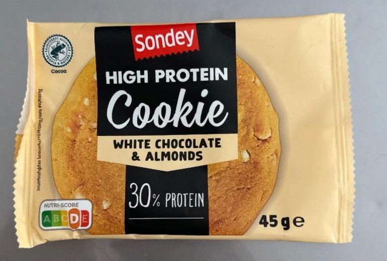 Фото - High protein Cookie White chocolate&almond Sondey