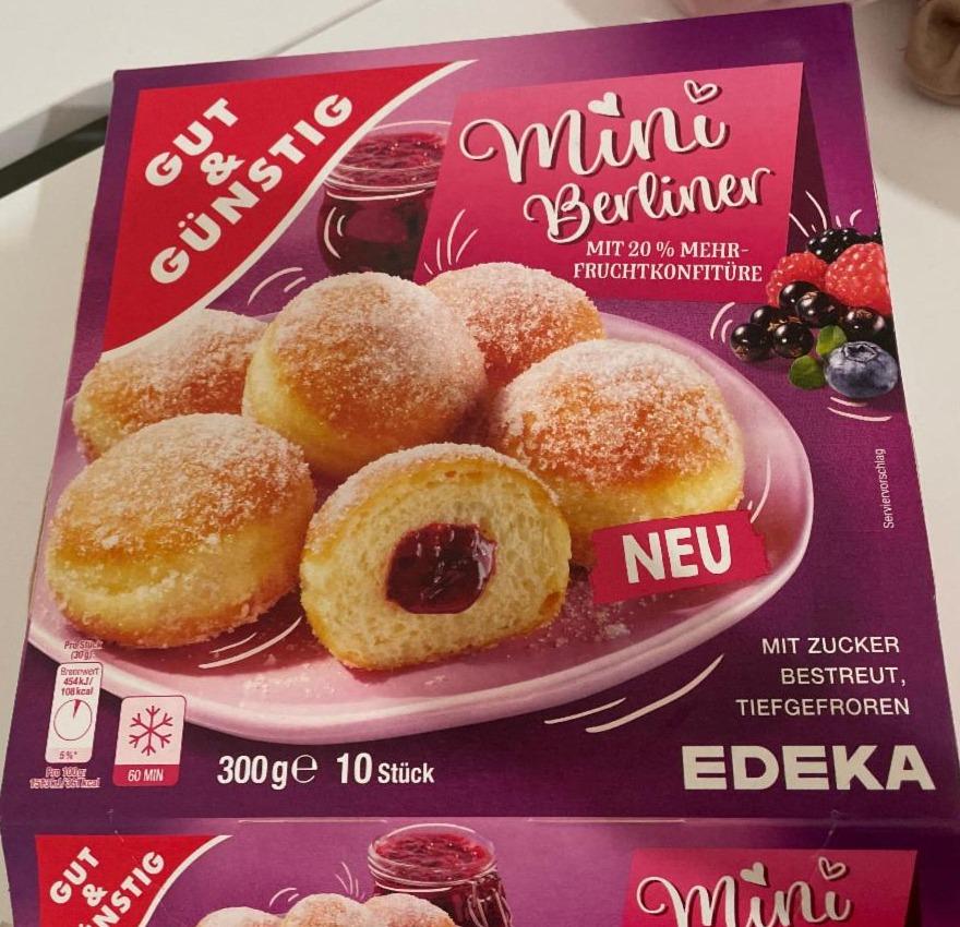Фото - мини пончики с ягодным джемом Mini Berliner Gut&Günstig