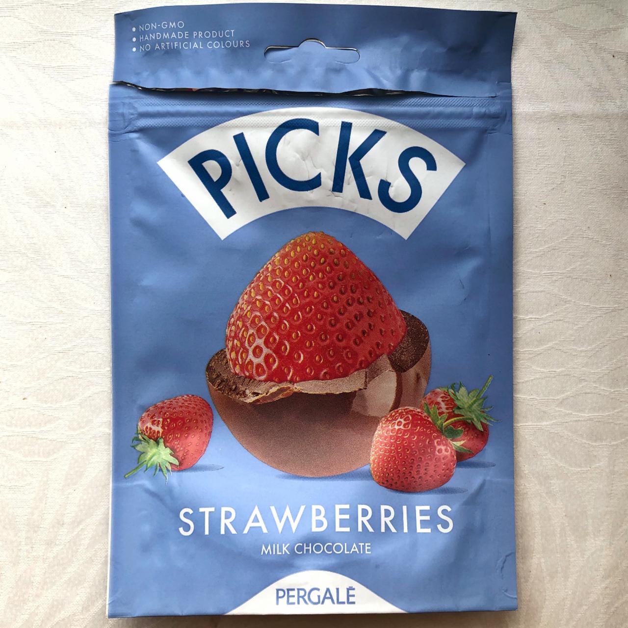 Фото - Клубника замороженная сушеная в молочном шоколаде Strawberries Picks