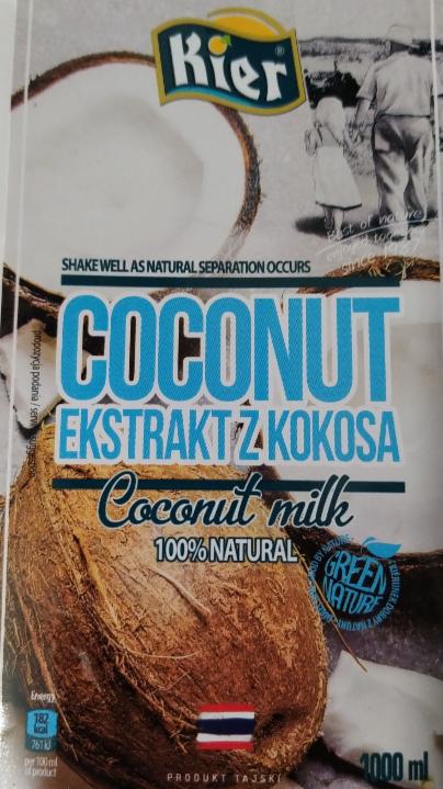 Фото - кокосовое молоко Kier