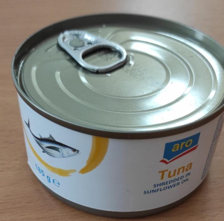Фото - Полосатый тунец измельченный в подсолнечном масле Aro
