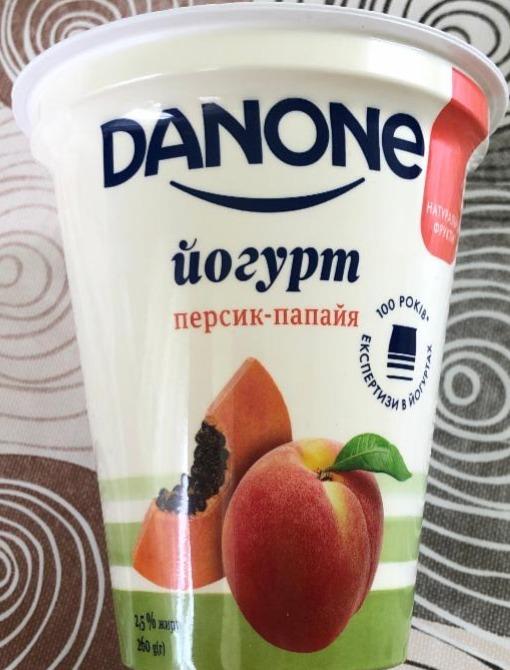 Фото - Йогурт 2.5% персик-папайя Danone