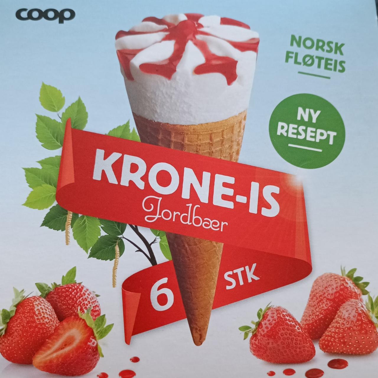 Фото - Мороженое рожок с клубникой Krone Is Coop