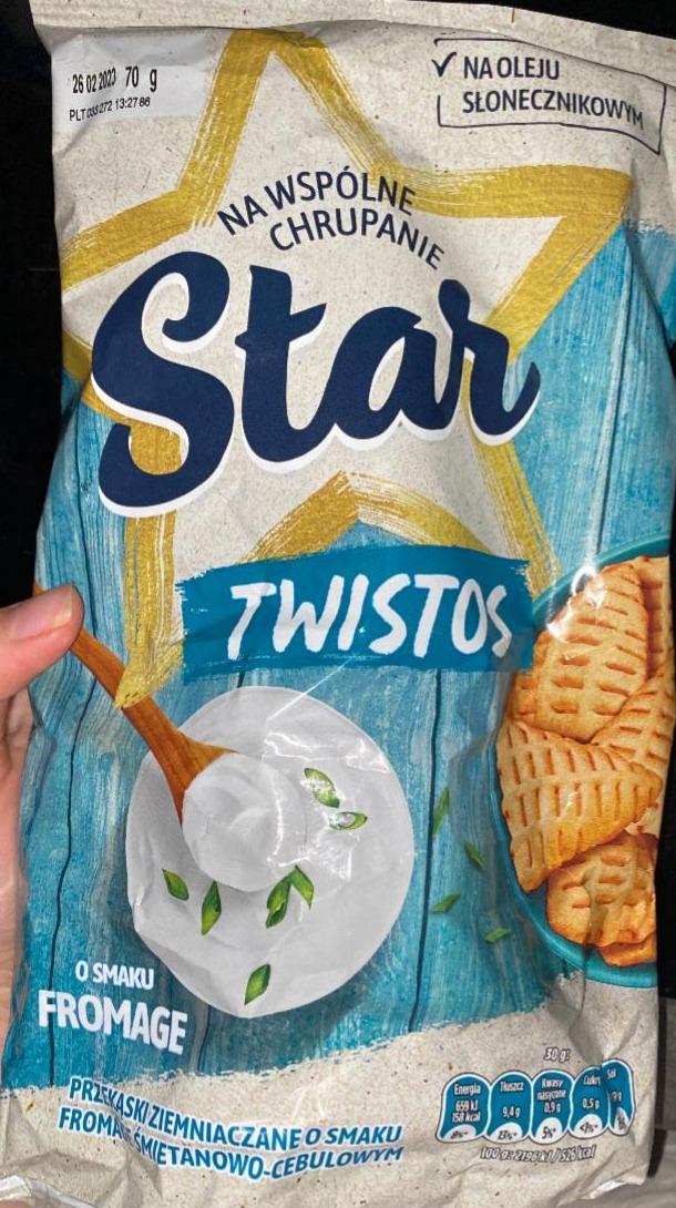 Фото - Снеки картофельные со вкусом сметаны и лука Twistos Star