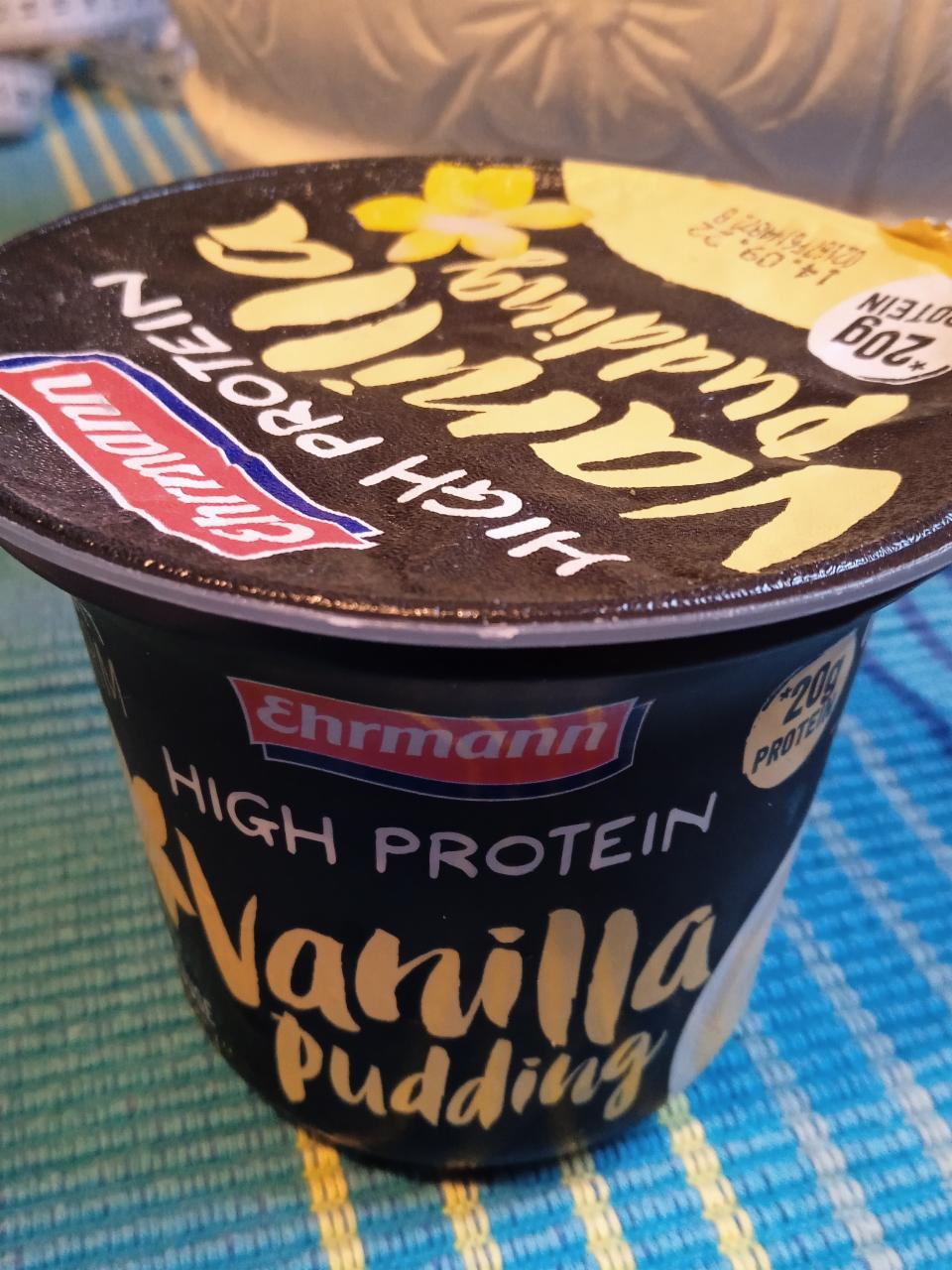 Фото - High Protein Vanilla Pudding пудинг с ванилью Ehrmann