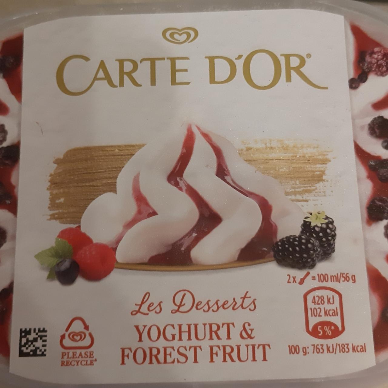 Фото - Yoghurt & forest fruit Carte d'Or