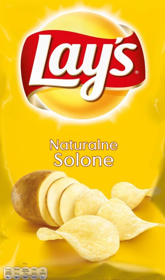 Фото - Чипсы картофельные соленые натуральные Lay's