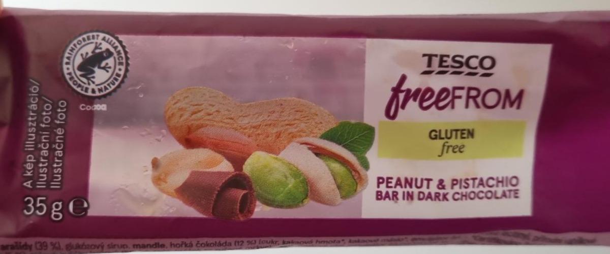 Фото - Peanut and pistachio bar in dark chockolate Tesco