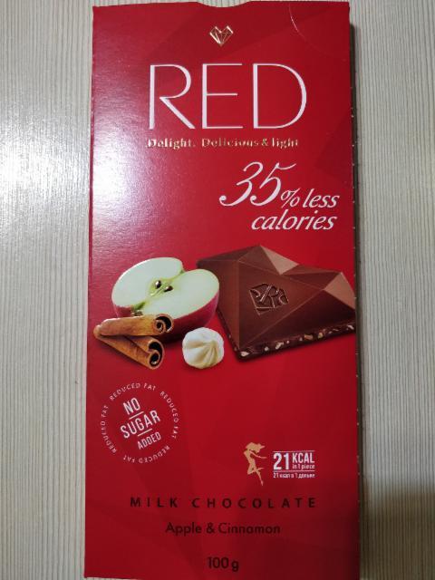 Фото - Молочный шоколад Apple&Cinnamon RED