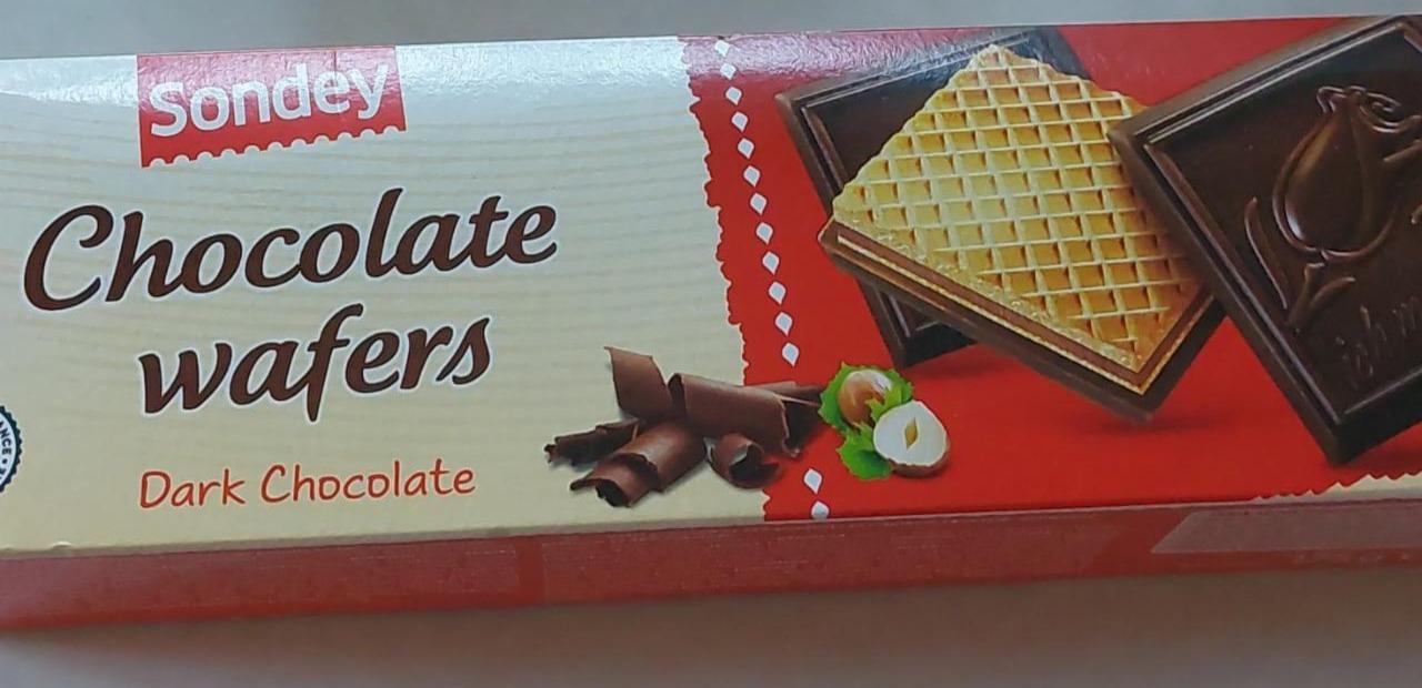 Фото - Chocolate wafers Dark chocolate Sondey
