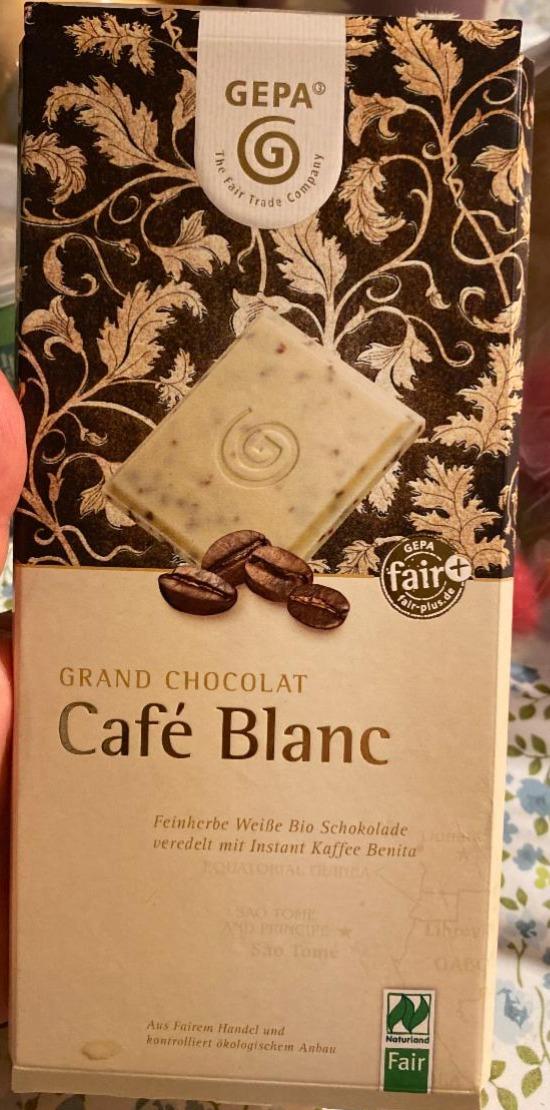 Фото - Шоколад белый с кофе Grand Chocolate Cafe Blanc Gepa
