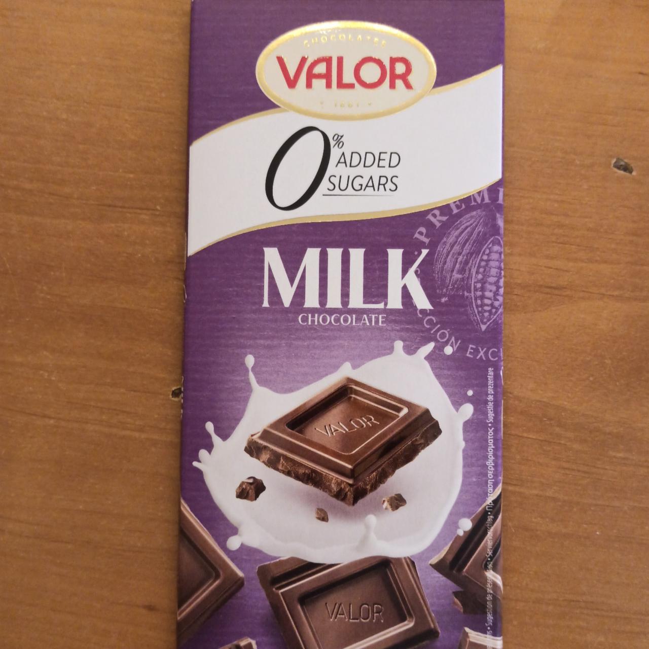 Фото - Молочный шоколад без сахара Milk chocolate 0% added sugars Valor