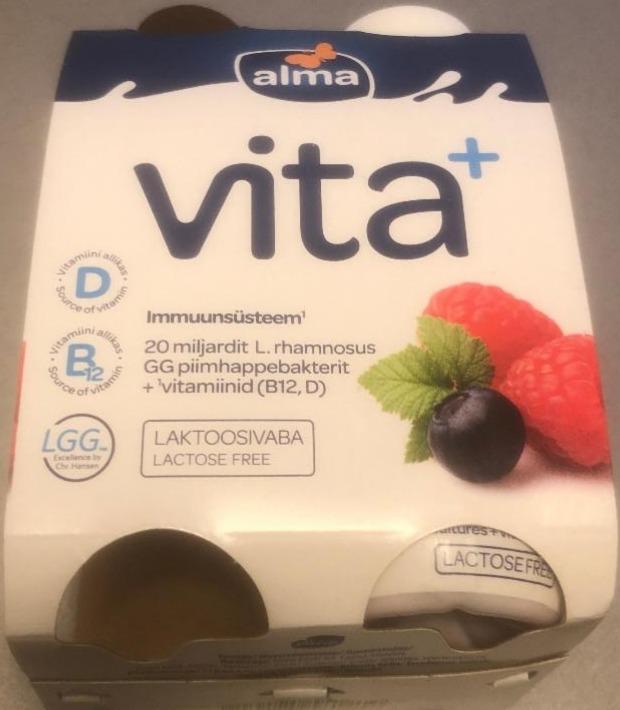 Фото - Безлактозный йогуртовый напиток малина-черника vita Alma