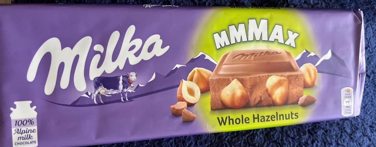Фото - Шоколад молочный mmMax Whole Hazelnuts Milka