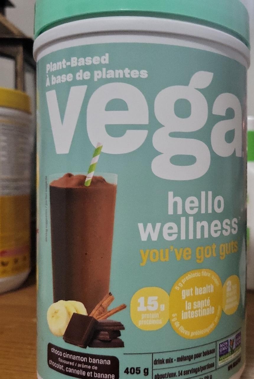 Фото - Растительный протеиновый напиток капучино-банан-корица hello wellness Vega