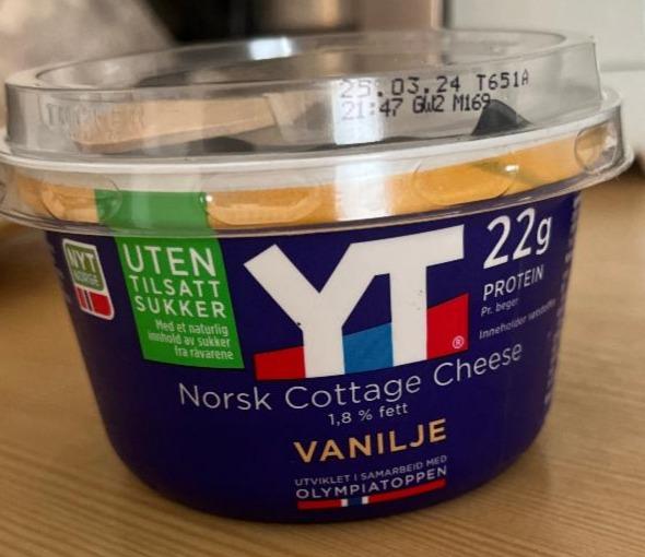 Фото - Norsk cottage cheese vanilje YT